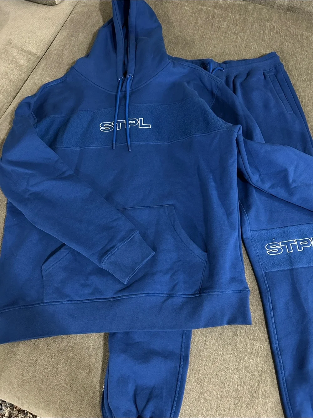 Staple Royal Blue Hooded Sweatshirt & Joggers Set